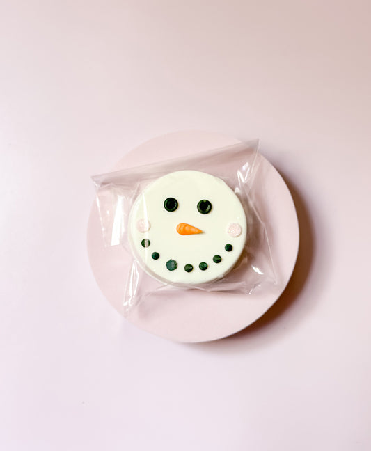 Snowman Face Oreo School Treat