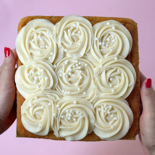 White Almond Snack Cake