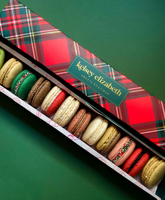 1 Dozen Assorted Christmas Macarons (12/6-7 Pickup)