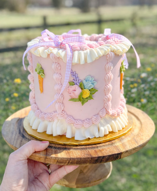 Pink Vintage Floral Cake