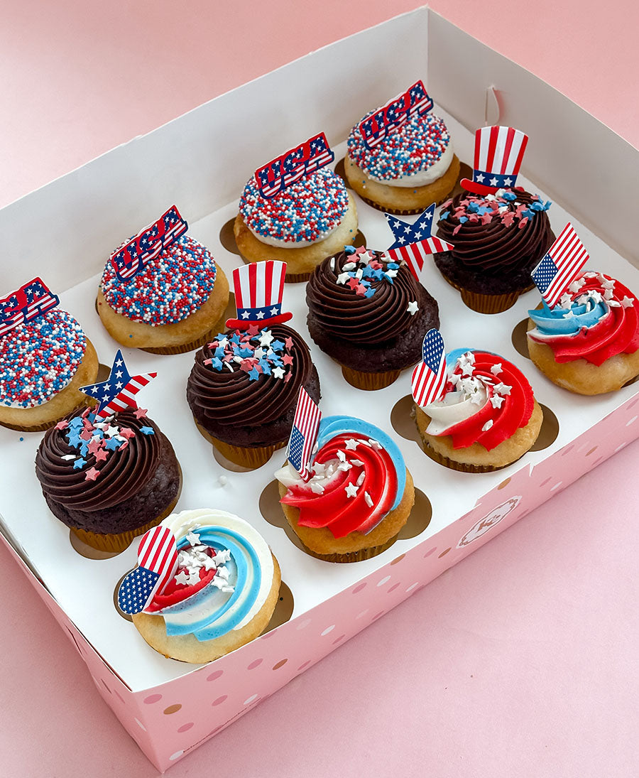 1 Dz USA Cupcakes