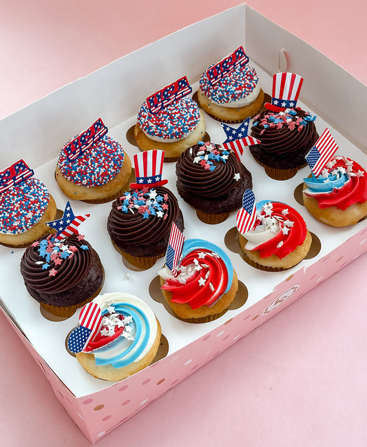1 Dz USA Cupcakes