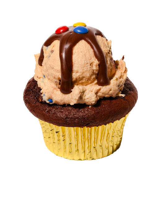 Monster Cookie Dough Cupcake