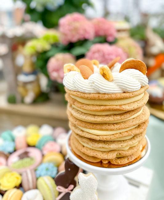 Banana Cream Cookie Cake