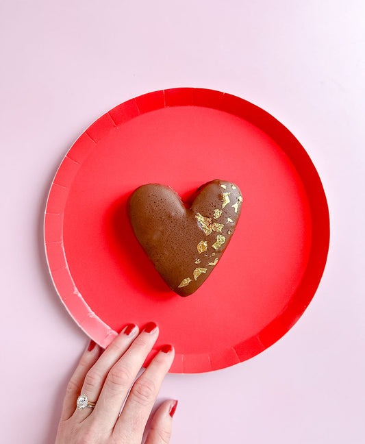 24K Gold Leaf Reese’s Inspired Heart