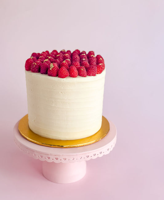 6” Luxe Raspberry & 24K Gold Leaf Cake