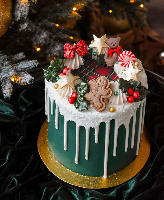 Ralph Lauren Inspired Christmas Drip Cake